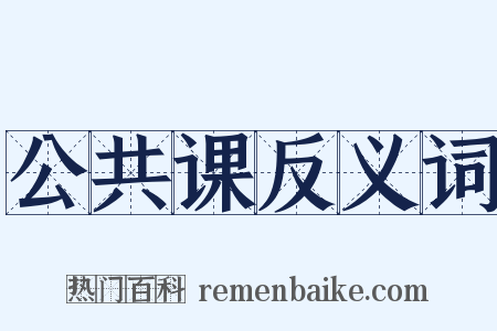 公共课反义词是什么意思的图片